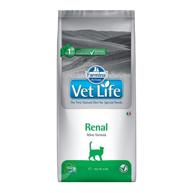 Корм для кошек Farmina VET LIFE Diet Cat Renal для здоровья почек 2 KG