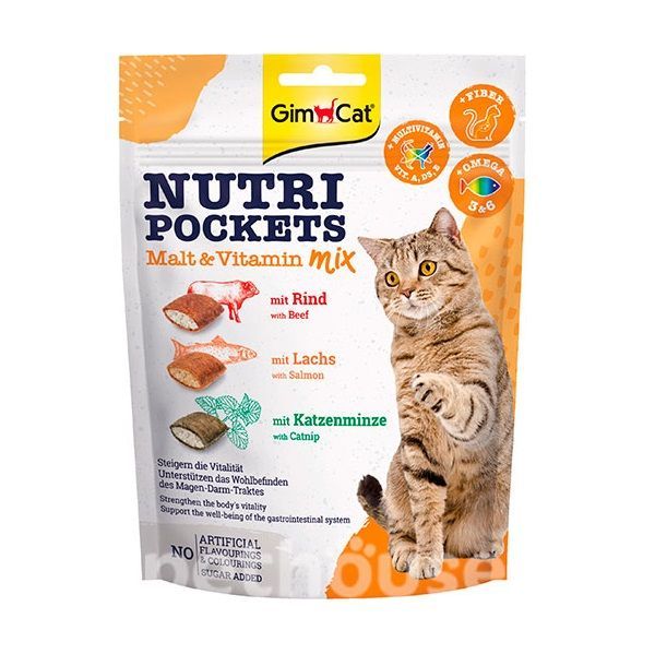Лакомство для кошек Gimcat Nutri pockets malt-vit 150 g