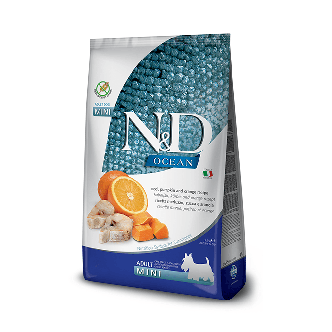 Корм для собак Farmina ND mini Cod, pumpkin and orange 2,5 kg