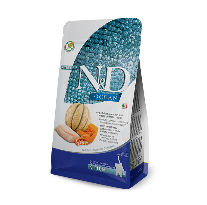 Корм для котят Farmina ND ocean cat cod shrimp pumpkin 1,5 kg