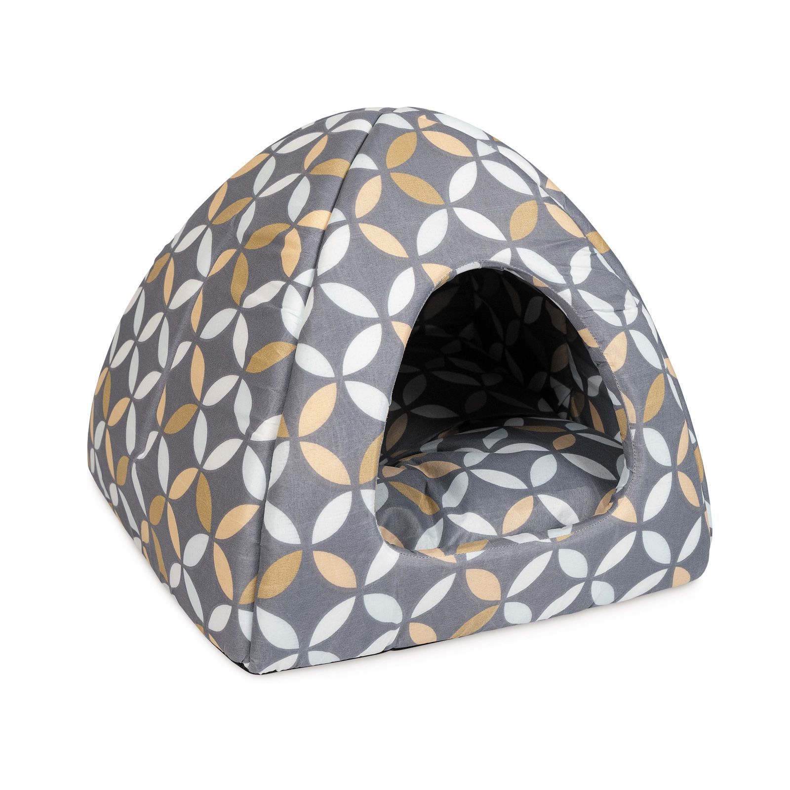 Дом лежак Yurt для кошек 38x38x36 cm орнамент косточка