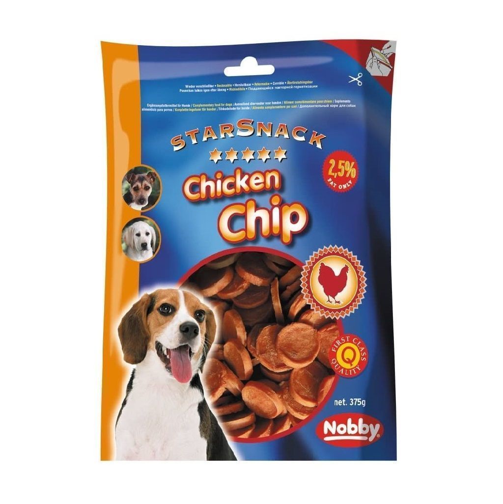 Корм Лакомство для собак Nobby Starsnack Куриные чипсы 375 g.