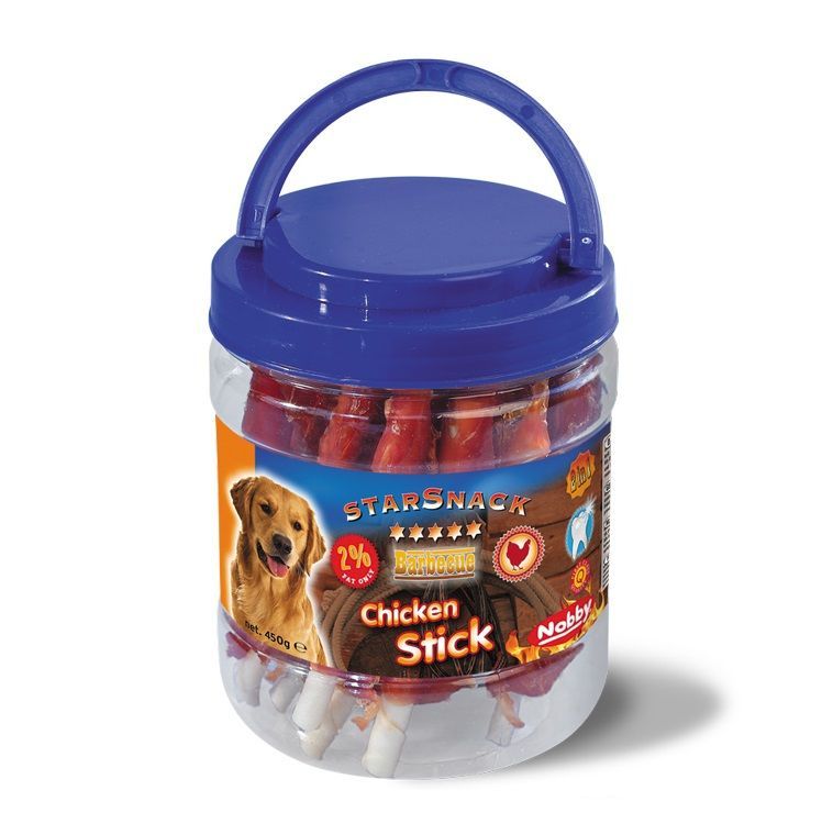 BBQ 70099-1-60165 Корм Лакомство для собак Nobby Starsnack BBQ Куриное мясо на сахарной косточке, 450 g. — изображение 1