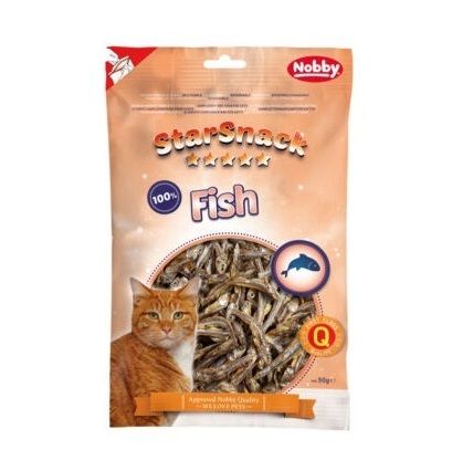 Корм Лакомство для кошек Nobby Starsnack Маленькая сушеная рыбка, 50 g.