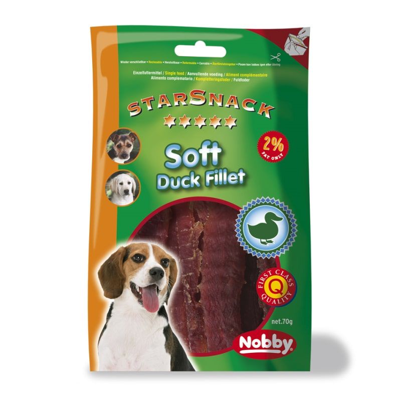Корм Лакомство для собак Nobby Starsnack Нежное утиное филе, 70 g.