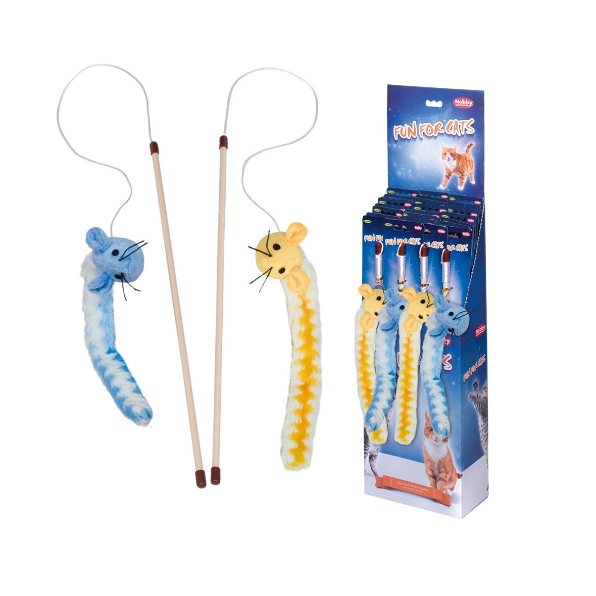 Игрушка для кошек Удочка с игрушками 45 см
