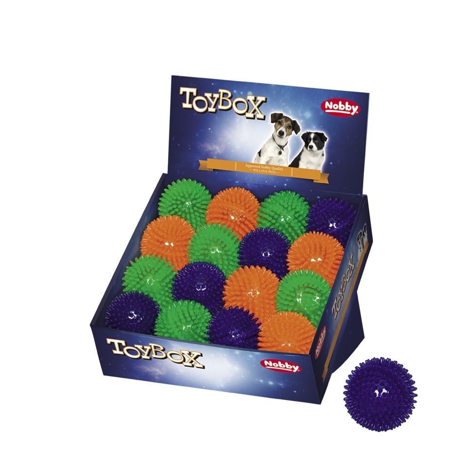 Игрушка Nobby для собак мяч шипованный из термопластовой резины 10 см