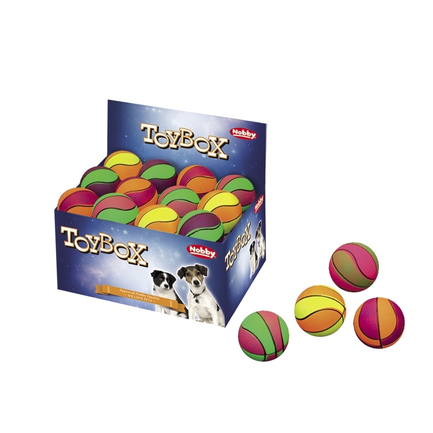 Игрушка Nobby для собак пенопластовый мячик Баскетбол Ассорти 6,3 см