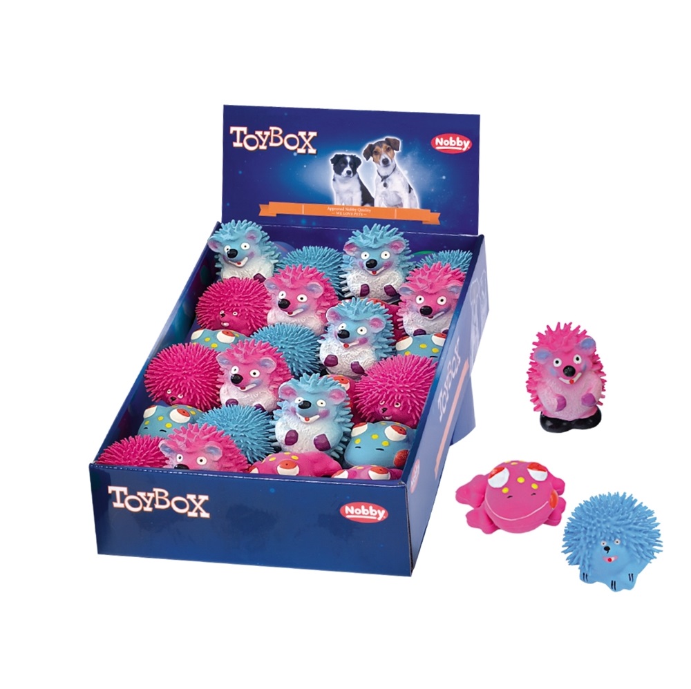 Игрушка Nobby для собак Ежик и Лягушка писчащие 7 см