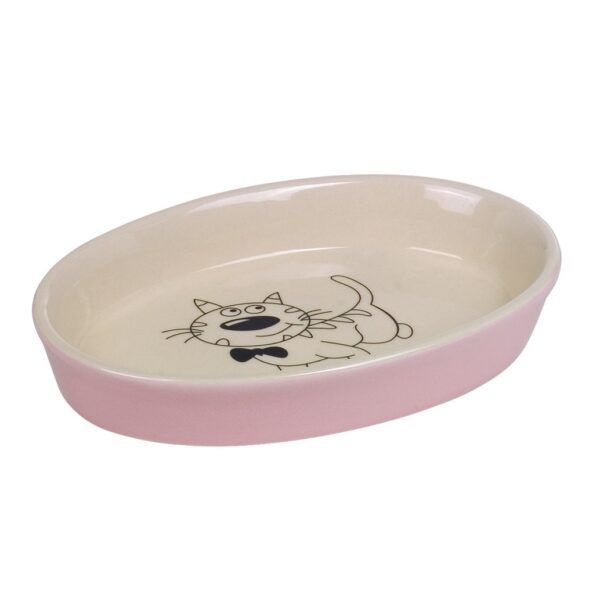 Миска для кошек керамика Nobby Овал 120 ml 73636, три оттенка - Image 2