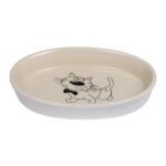 Миска для кошек керамика Nobby Овал 120 ml 73636, три оттенка - Image 3