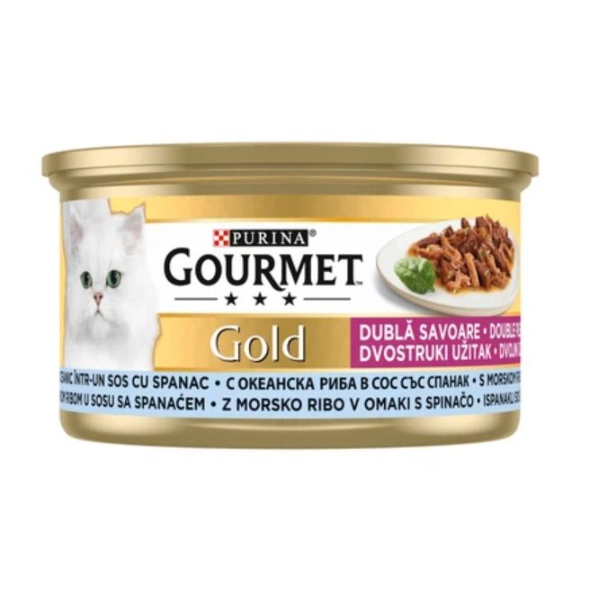 Ocean fish Корм для кошек Purina Gourmet Gold кусочки с океанической рыбой, 85 г. — изображение 1