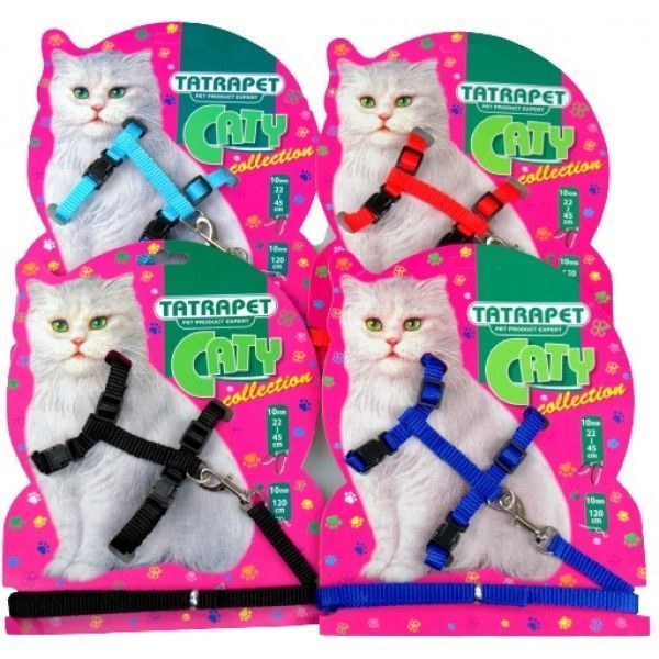 Шлейка + поводок 1,0х120см для кошки коллекция CATY