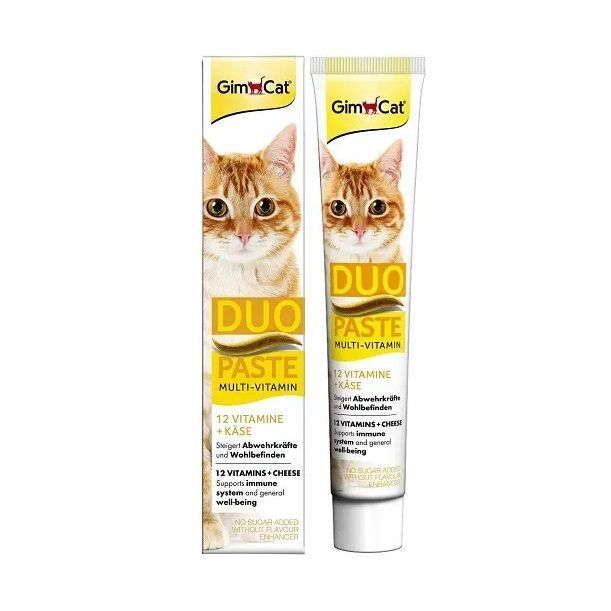 Лакомство для кошек Gimcat Pasta Duo Multivit+Cheese 50 g.