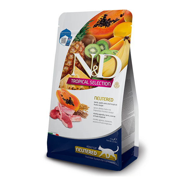 Корм для кошек Farmina ND Tropical Cat Selection lamb neutered 10 kg