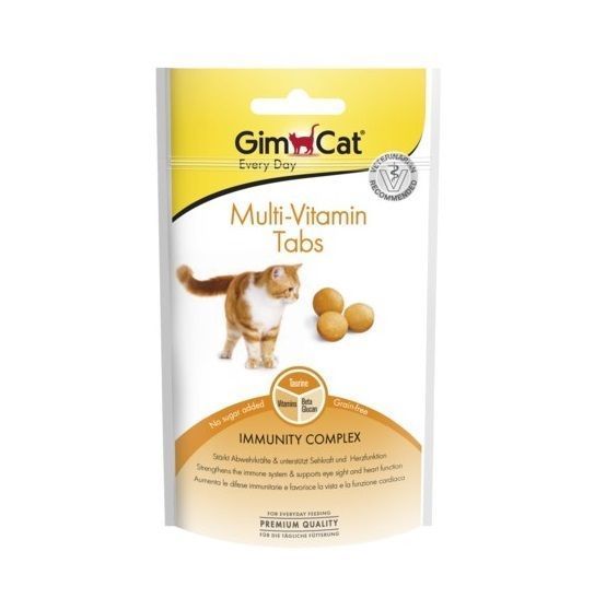 gimcat-multi-vitamin-tabs-40g Лакомство для кошек Gimcat Mini-tabs Multivitamin 40 g. — изображение 1