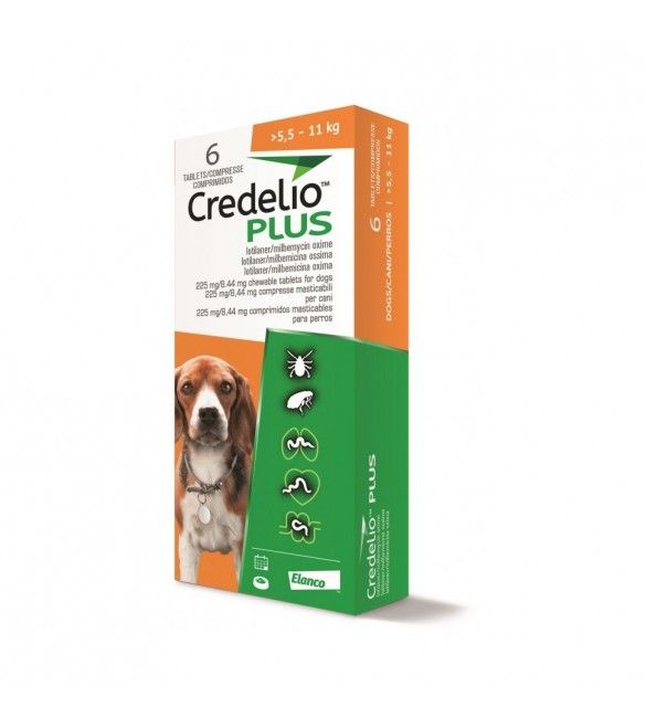 CREDELIO PLUS DOG 225 МГ (5,5–11 КГ) — 1 таблеткa