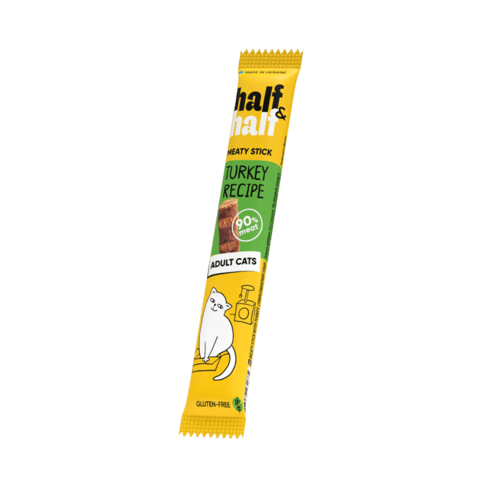 Мясные палочки для кошек HalfHalf с индейкой, 5 г