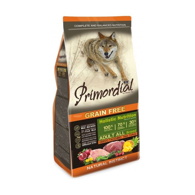 Корм для собак Primordial Dog Adult Deer & Turkey 12kg (Олень-Индейка)