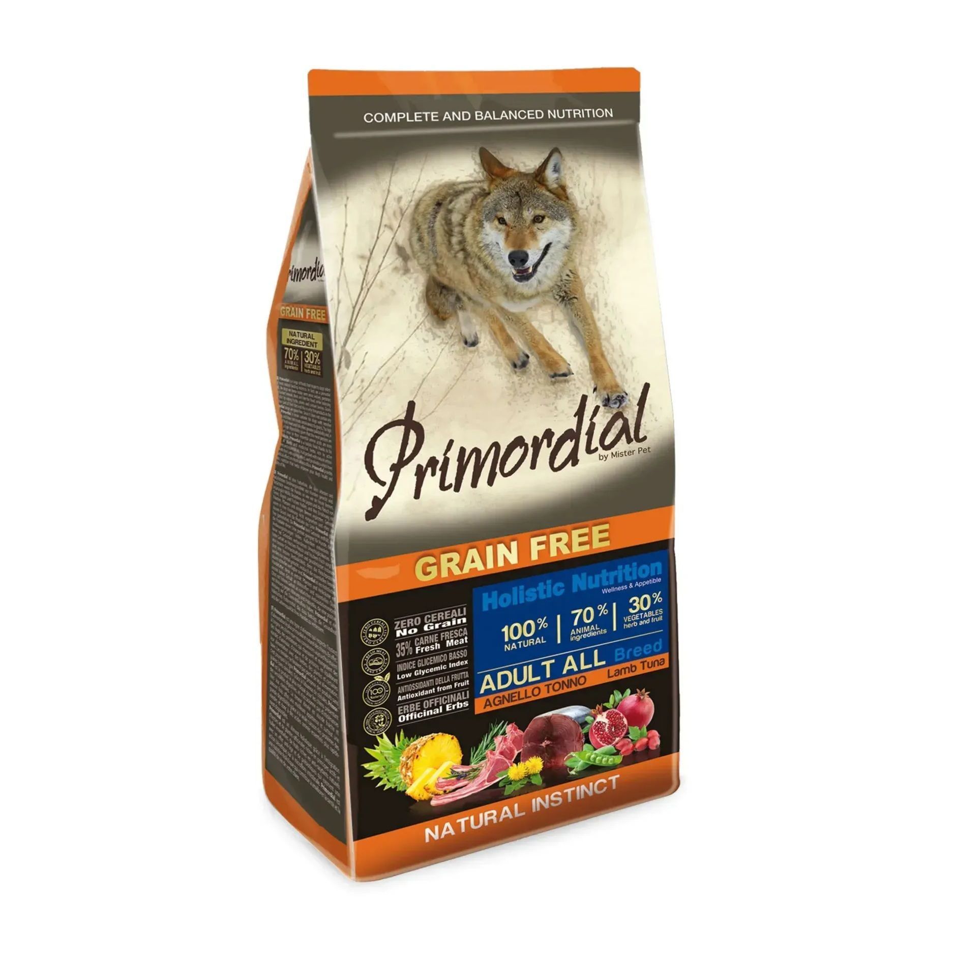 primordial-dog-adult-tuna-lamb-12kg Корм для собак Primordial Dog Adult Tuna & Lamb 12 kg (Тунец-Ягненок) — изображение 1