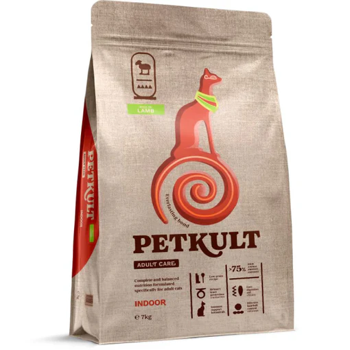 Сухой корм Petkult Cat Adult Indoor Lamb 7kg