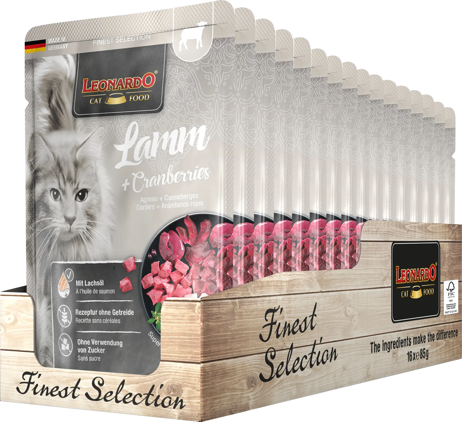 bl-pouch-tray-lamm-85g_1920x1920 Влажные корма для кошек Leonardo Lamb & Cranberries (ягнёнок и клюква) 85gr — изображение 1