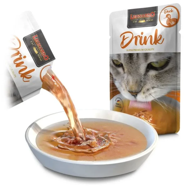 Влажные корма для кошек Leonardo Drink Duck (утка) 40gr — изображение 3