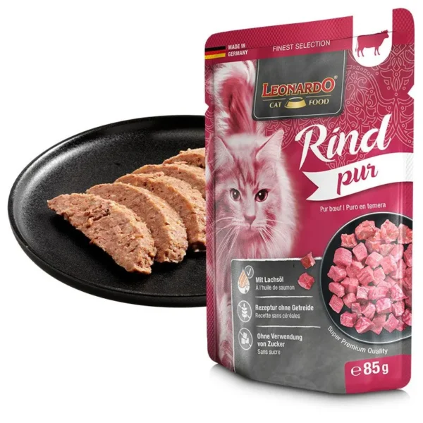 Влажные корма для кошек Leonardo Beef (говядина) 85gr - Image 3
