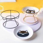 керамическая миска на подставке с металлическим основанием - Image 2