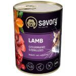 Влажный корм для котов Savory Adult Sterilised ягненок 400г